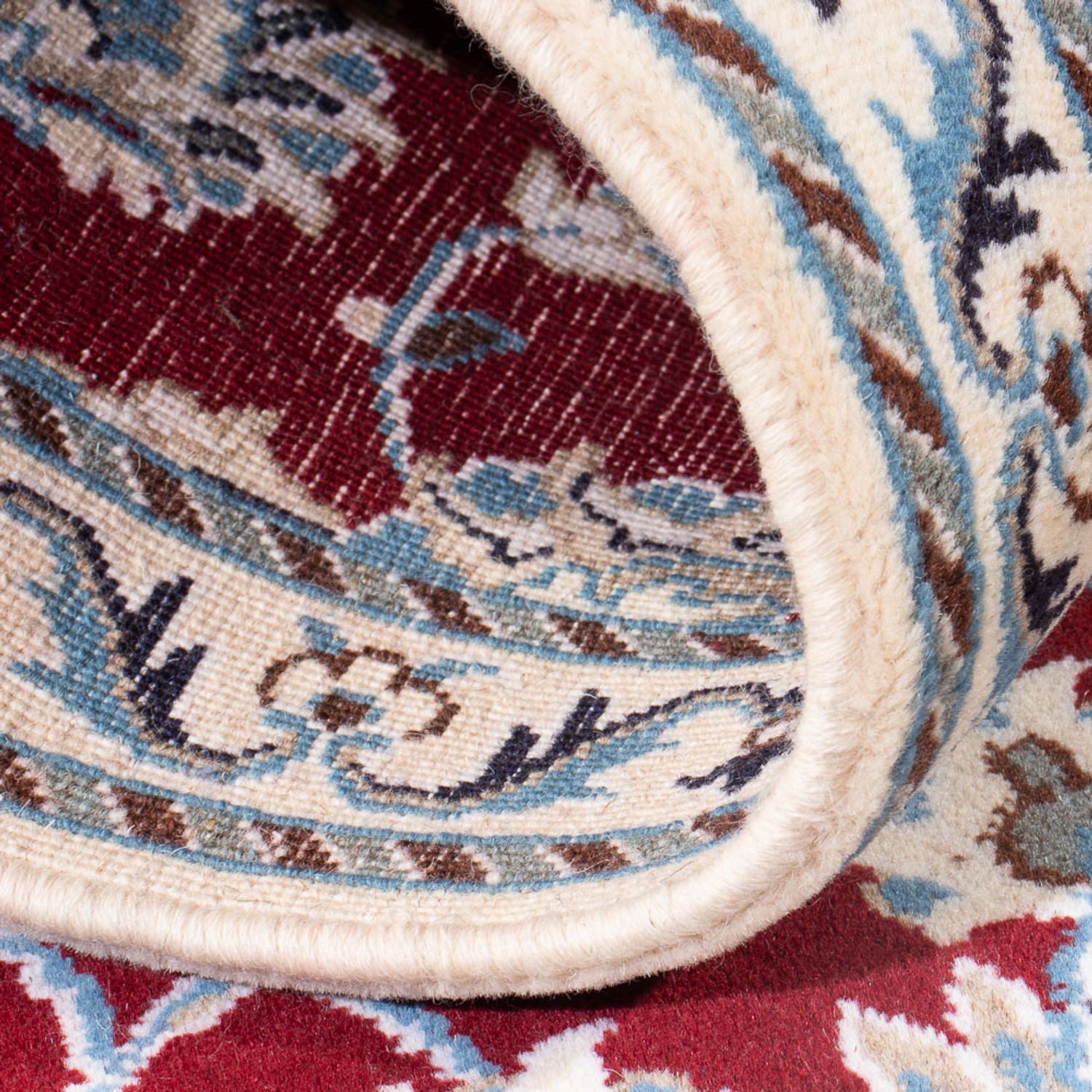 Tapis de couloir Tapis persan - Nain - 206 x 76 cm - rouge
