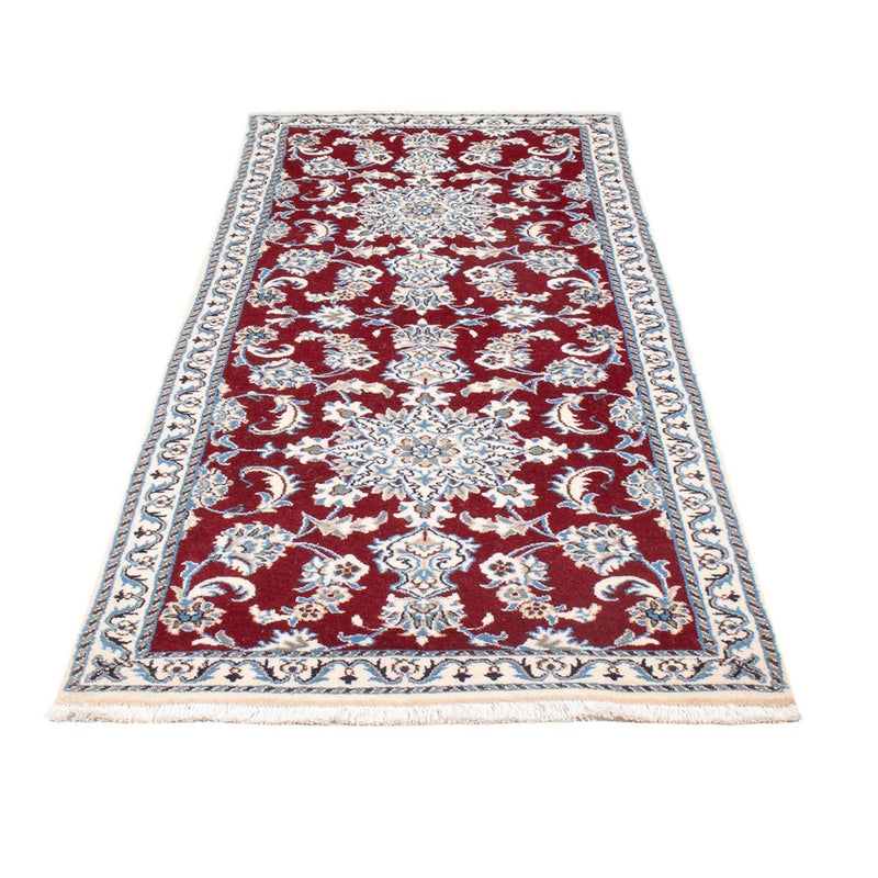 Tapis de couloir Tapis persan - Nain - 206 x 76 cm - rouge