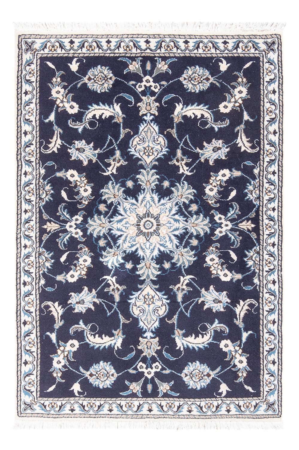 Perserteppich - Nain - 140 x 90 cm - dunkelblau