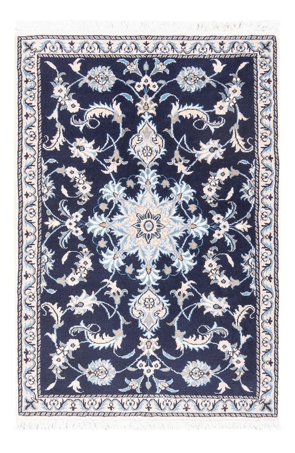 Perserteppich - Nain - 140 x 90 cm - dunkelblau