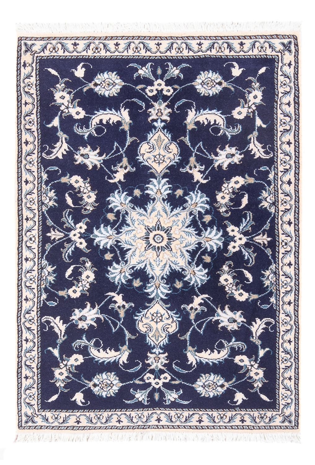 Perserteppich - Nain - 140 x 90 cm - dunkelblau