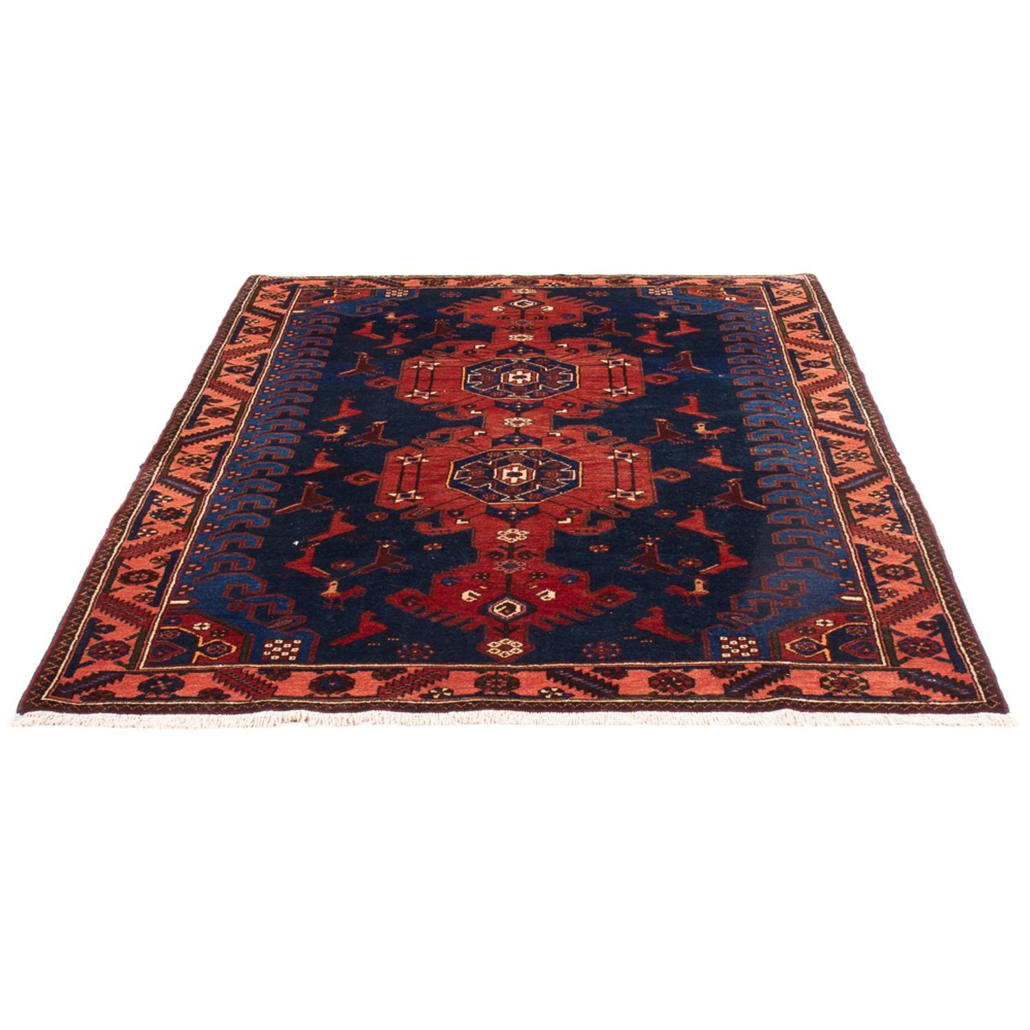 Tapis persan - Nomadic - 197 x 136 cm - bleu