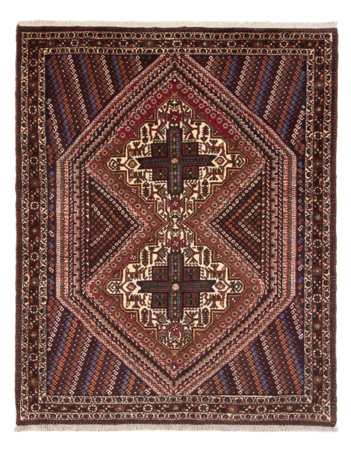 Tapis persan - Nomadic - 180 x 138 cm - rouge