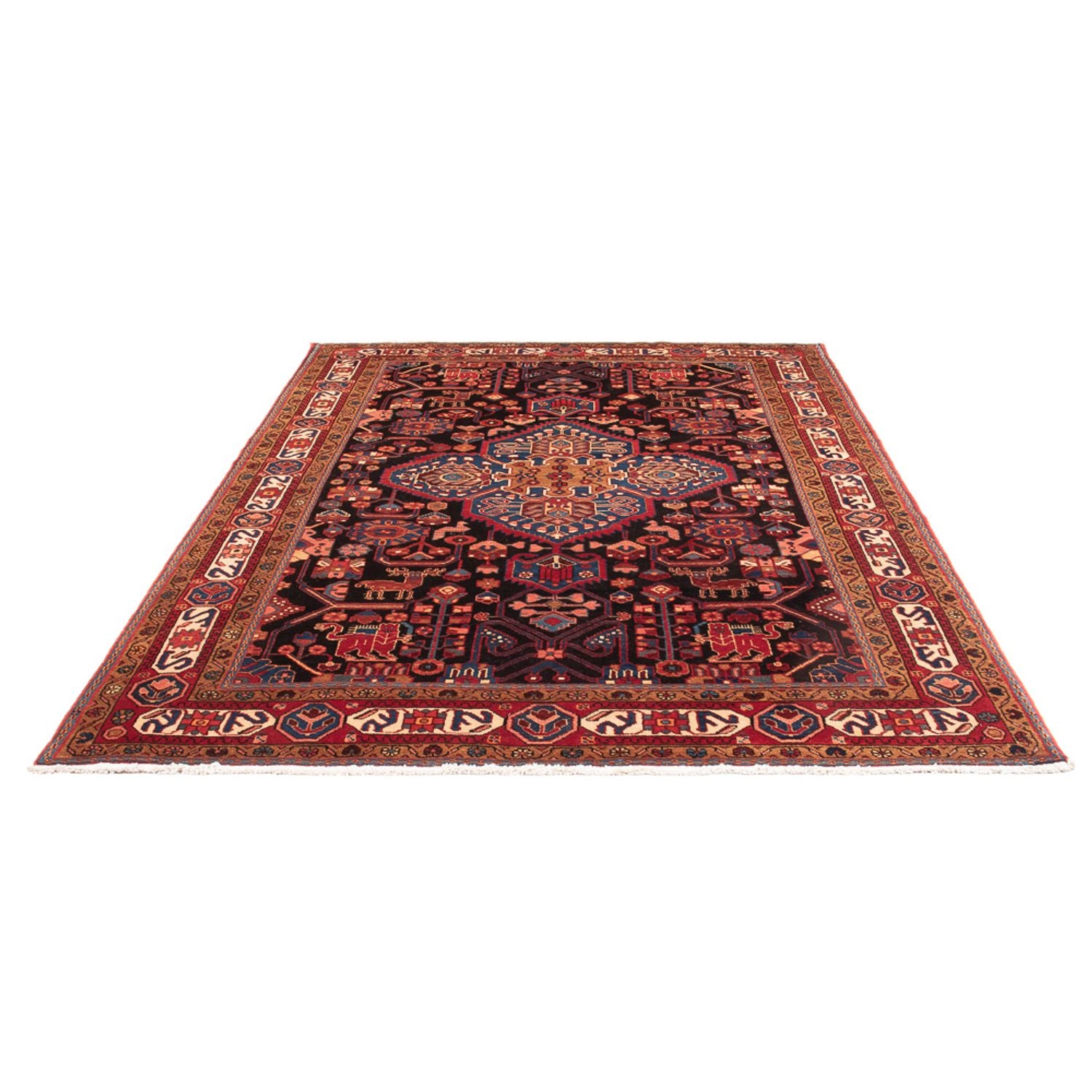 Tapis persan - Nomadic - 273 x 153 cm - bleu foncé