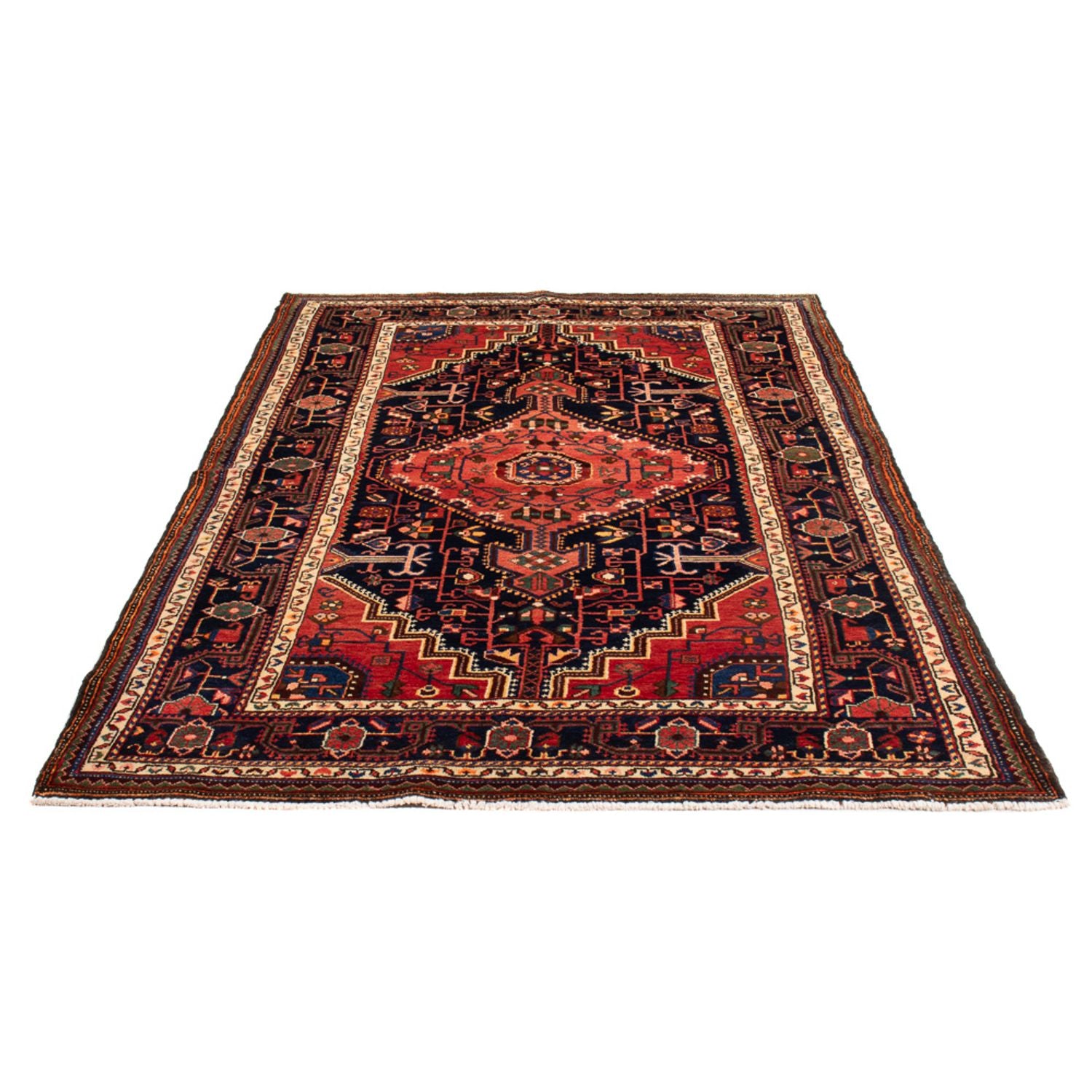 Tapis persan - Nomadic - 215 x 137 cm - bleu foncé