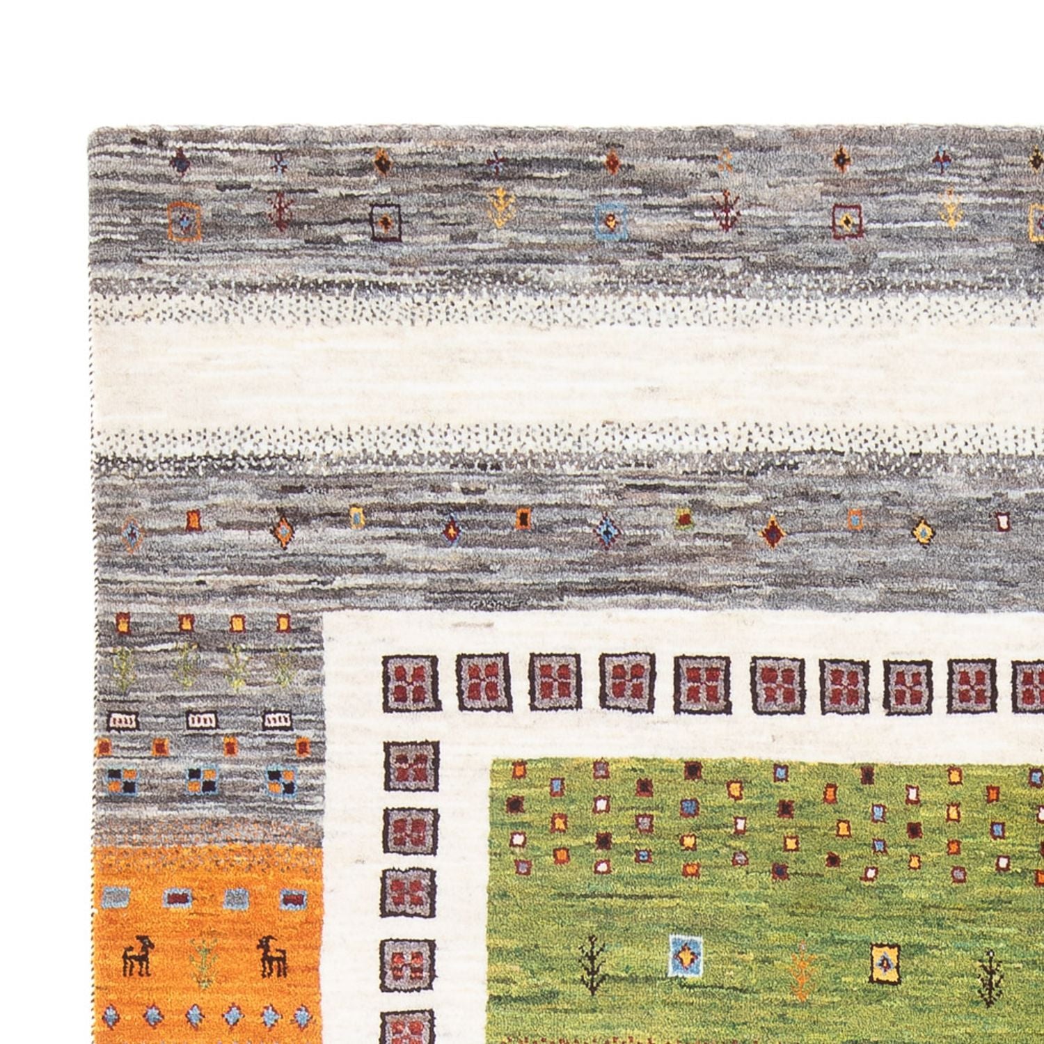 Tapis Gabbeh - Loribaft Persan - 249 x 173 cm - multicolore