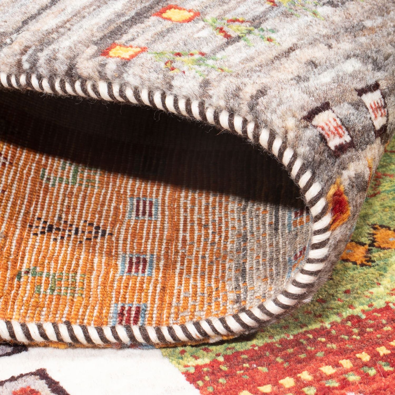 Tapis Gabbeh - Loribaft Persan - 249 x 173 cm - multicolore