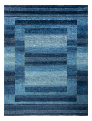 Tapis Gabbeh - Loribaft Persan - 286 x 212 cm - bleu de mer