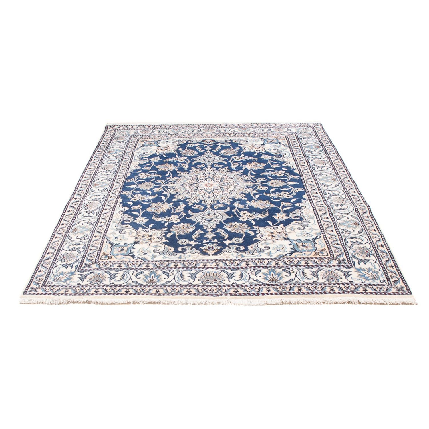 Tapis persan - Nain - Royal - 203 x 146 cm - bleu