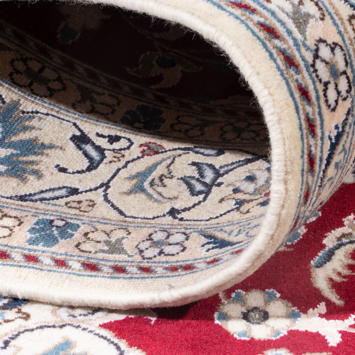 Tapis persan - Nain - Royal - 197 x 142 cm - rouge