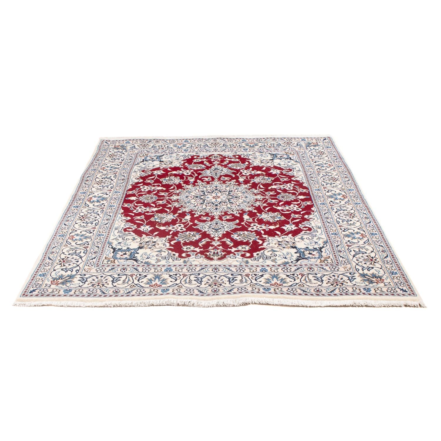 Tapis persan - Nain - Royal - 197 x 142 cm - rouge