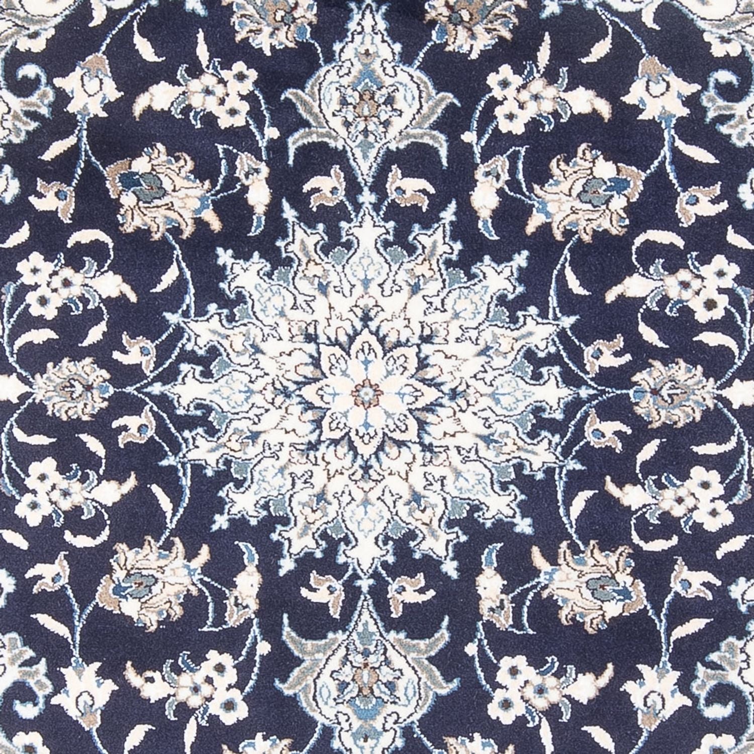 Tapis persan - Nain - Royal - 200 x 147 cm - bleu foncé