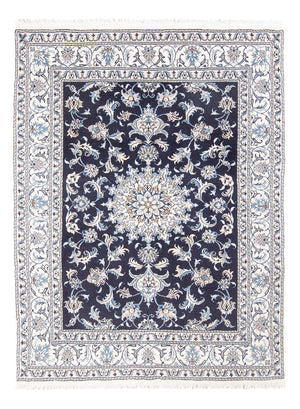 Tapis persan - Nain - Royal - 196 x 145 cm - bleu foncé