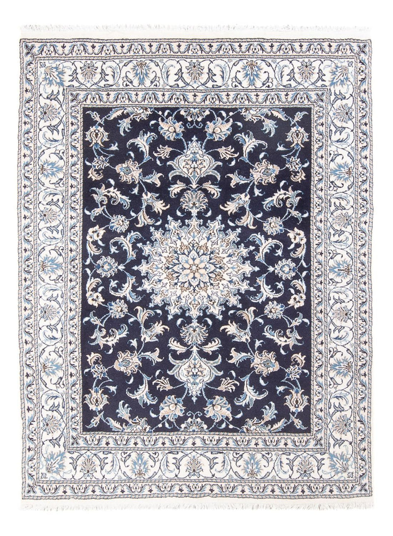 Tapis persan - Nain - Royal - 196 x 145 cm - bleu foncé