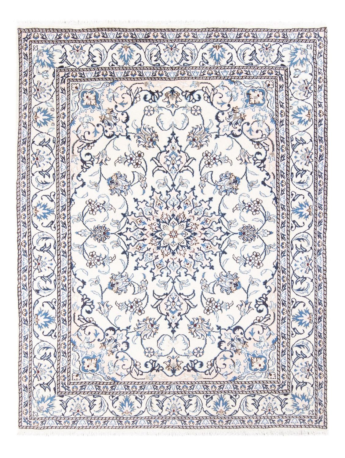 Tapis persan - Nain - Royal - 197 x 147 cm - crème