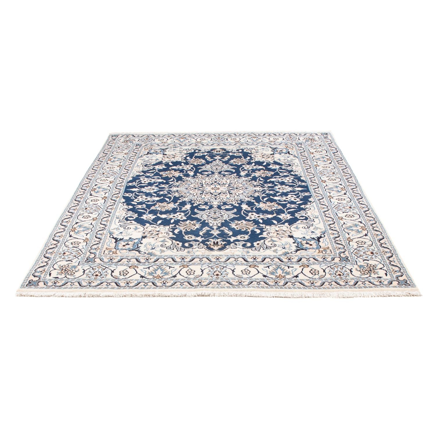 Tapis persan - Nain - Royal - 196 x 147 cm - bleu