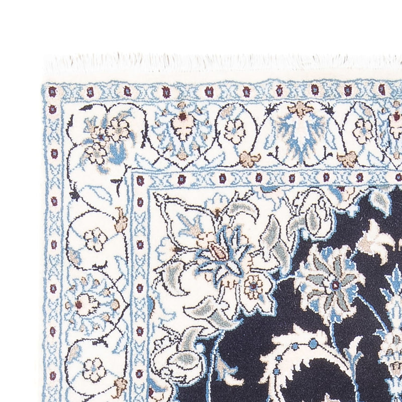 Tapis persan - Nain - 200 x 115 cm - bleu foncé