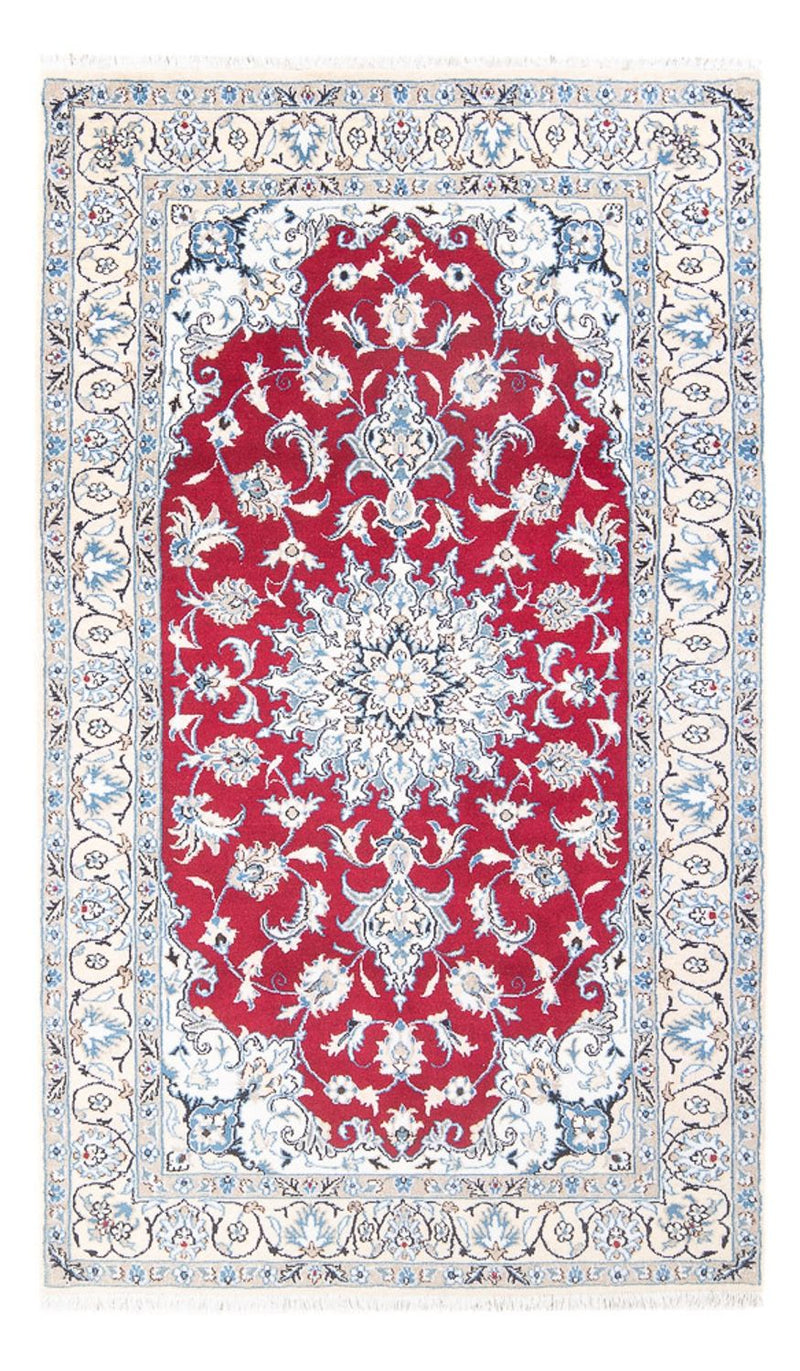 Tapis persan - Nain - 201 x 117 cm - rouge