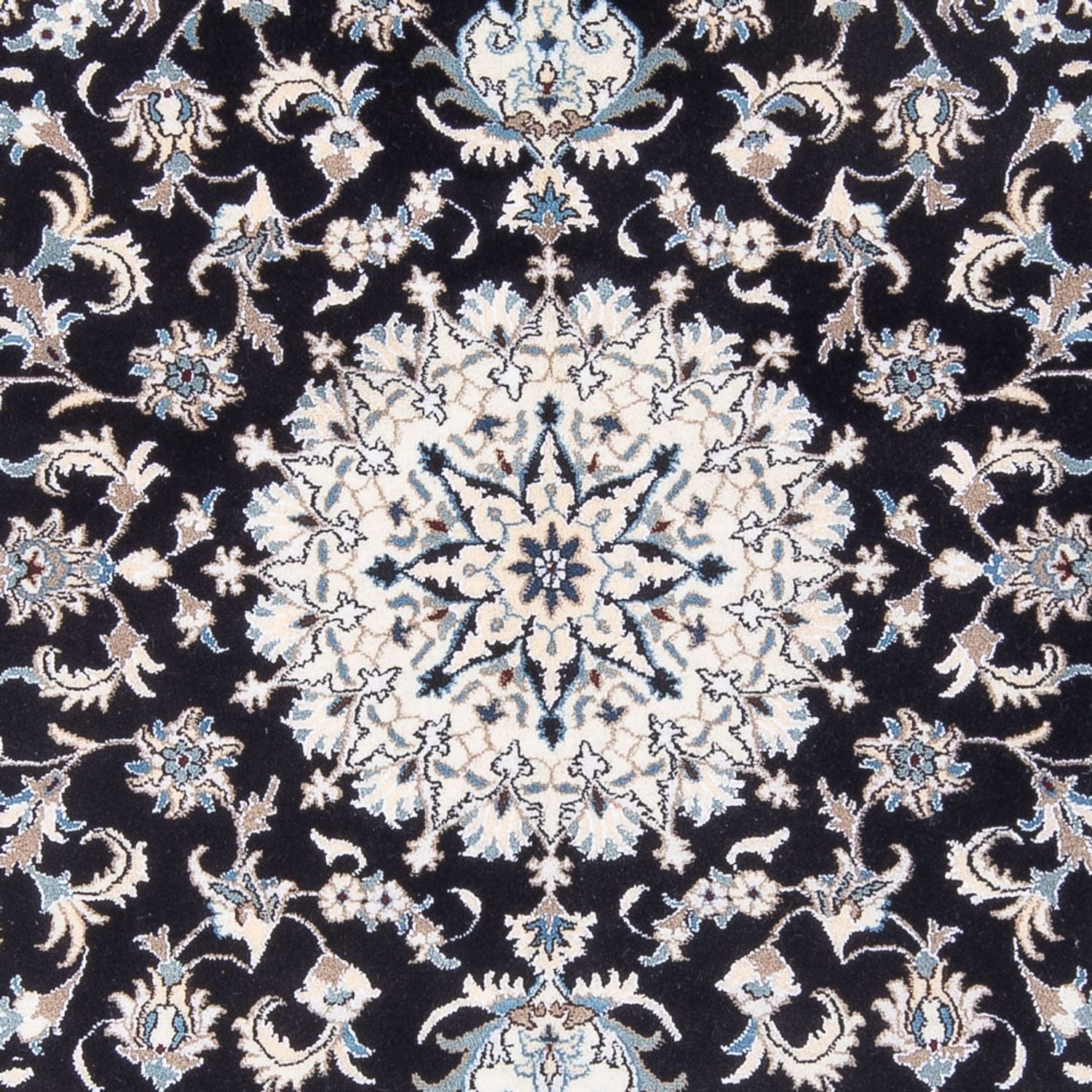 Tapis persan - Nain - 234 x 166 cm - bleu foncé