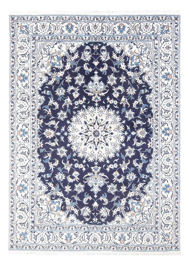 Tapis persan - Nain - 234 x 168 cm - bleu foncé