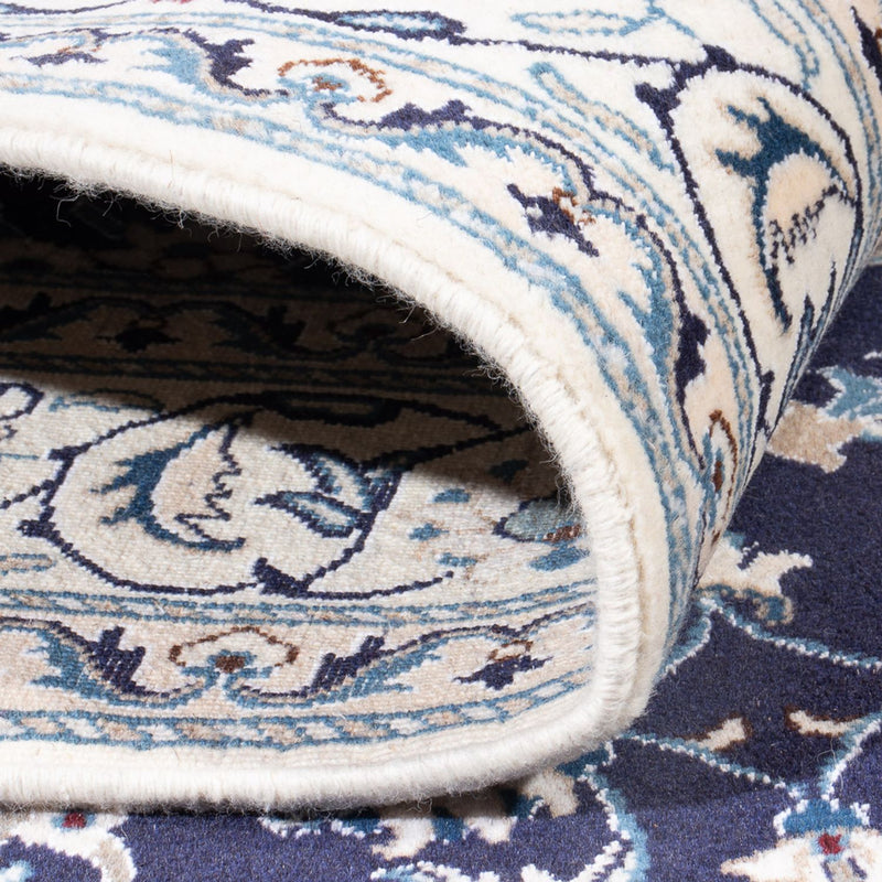 Tapis persan - Nain - 234 x 168 cm - bleu foncé