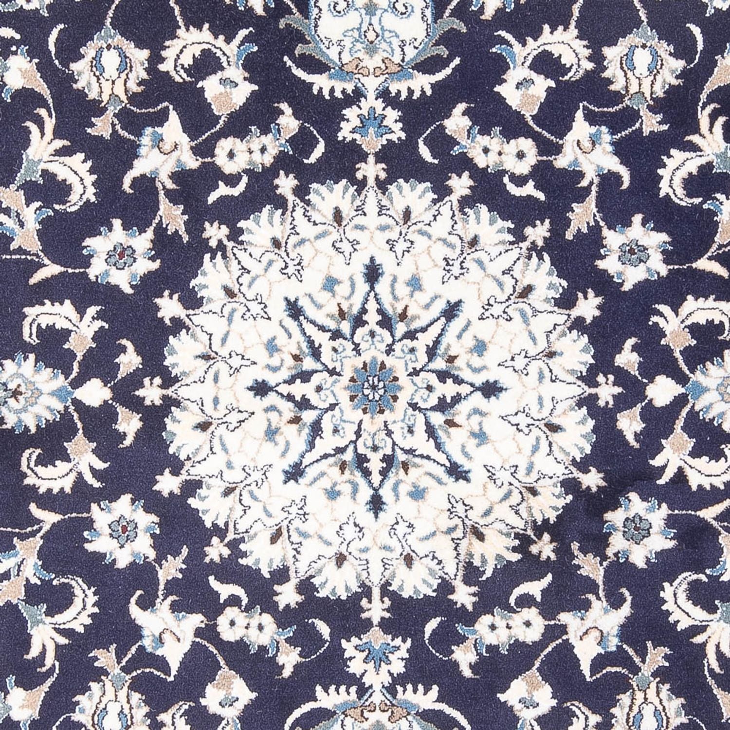 Tapis persan - Nain - 226 x 167 cm - bleu foncé