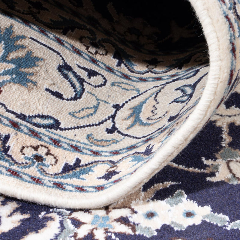 Tapis persan - Nain - 226 x 167 cm - bleu foncé