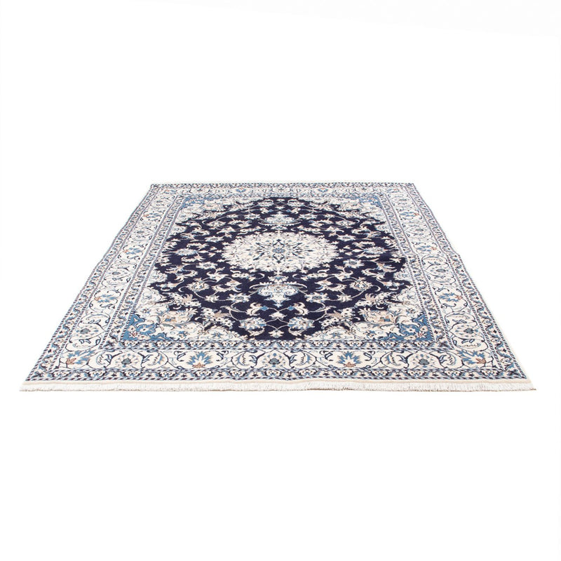 Tapis persan - Nain - 226 x 167 cm - bleu foncé