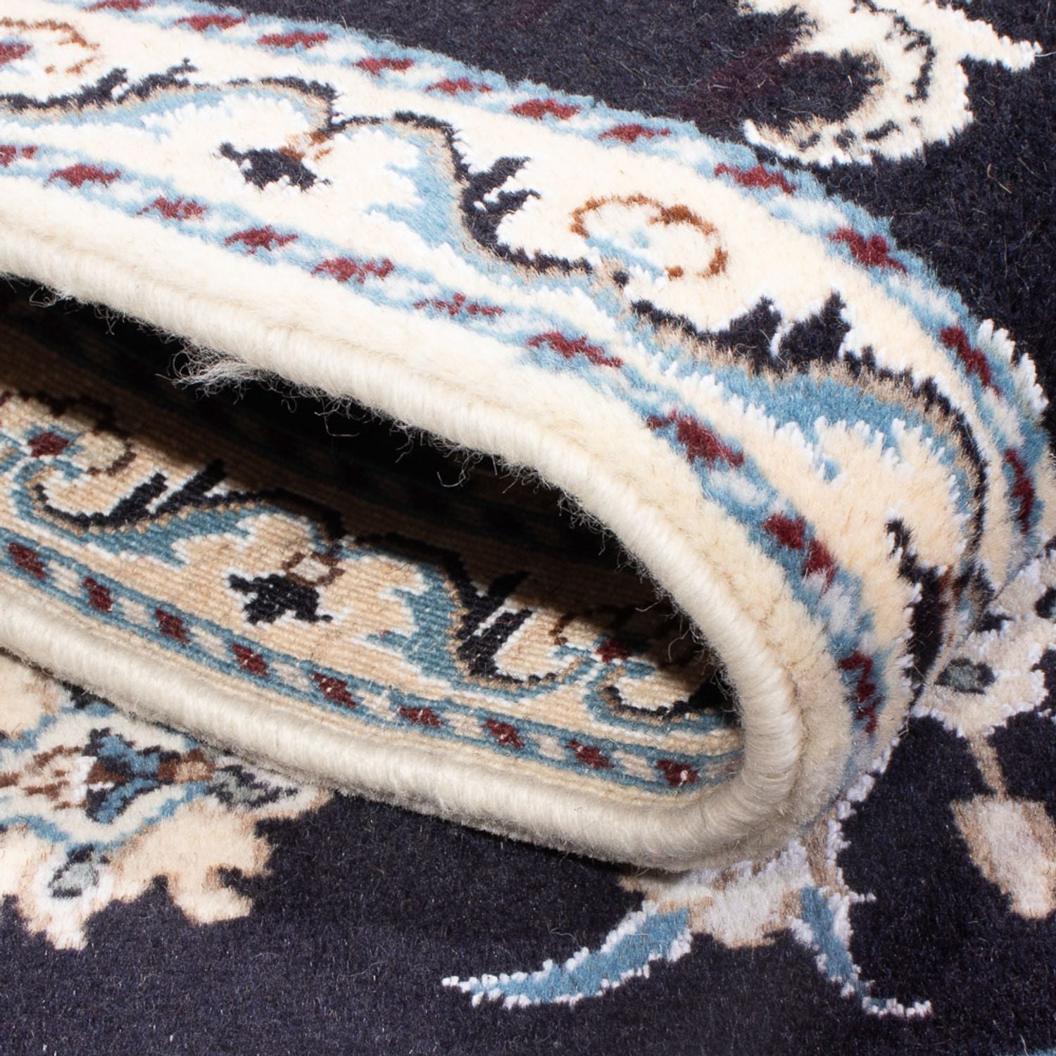 Perserteppich - Nain - 137 x 89 cm - dunkelblau
