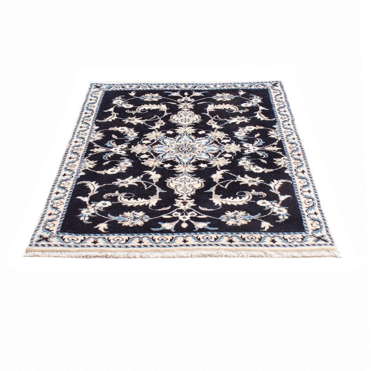 Perserteppich - Nain - 137 x 89 cm - dunkelblau