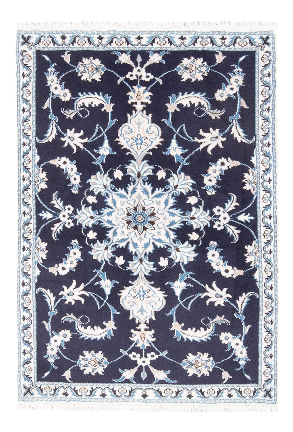 Perserteppich - Nain - 135 x 92 cm - dunkelblau