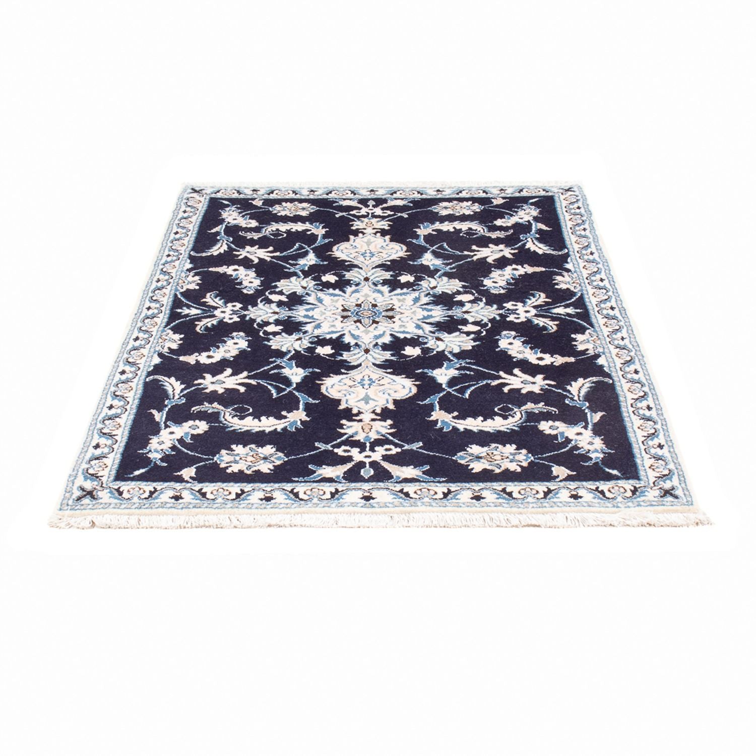 Perserteppich - Nain - 135 x 92 cm - dunkelblau