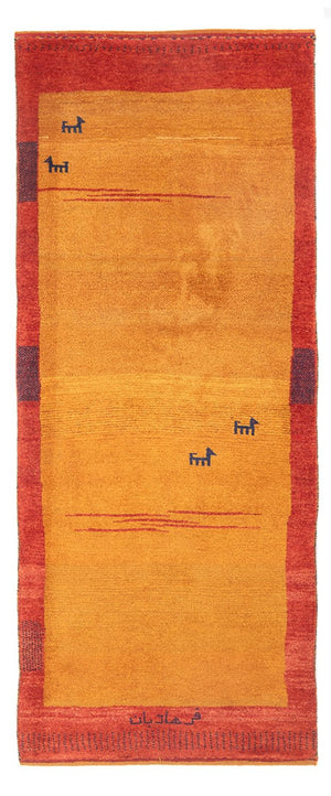 Tapis de couloir Tapis Gabbeh - Persan - 216 x 82 cm - multicolore