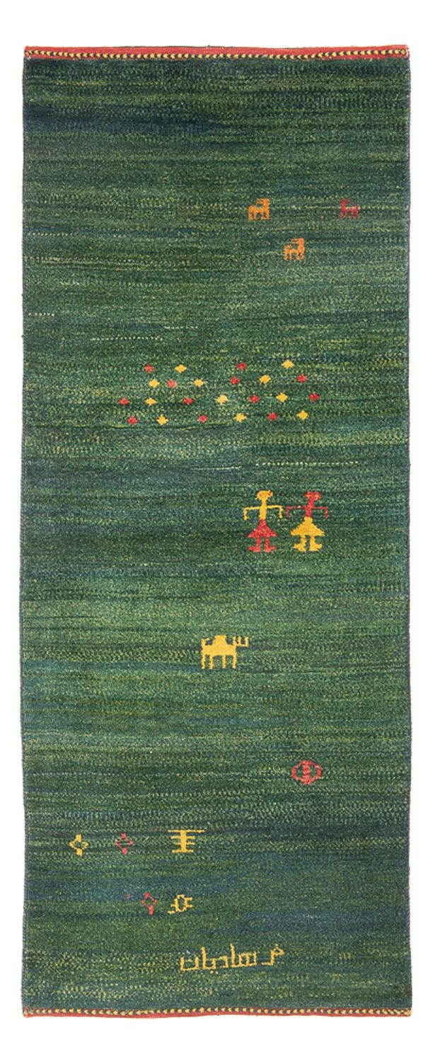 Tapis de couloir Tapis Gabbeh - Persan - 202 x 78 cm - vert