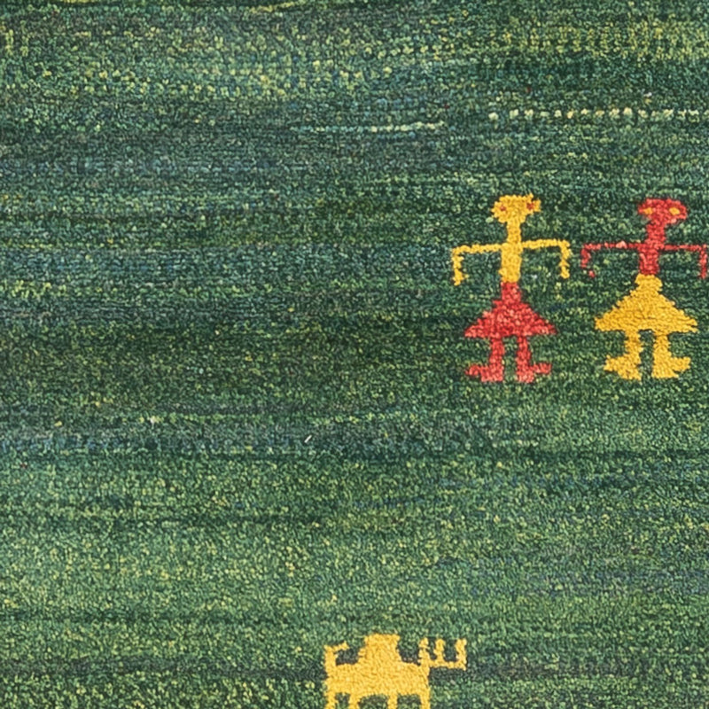 Tapis de couloir Tapis Gabbeh - Persan - 202 x 78 cm - vert