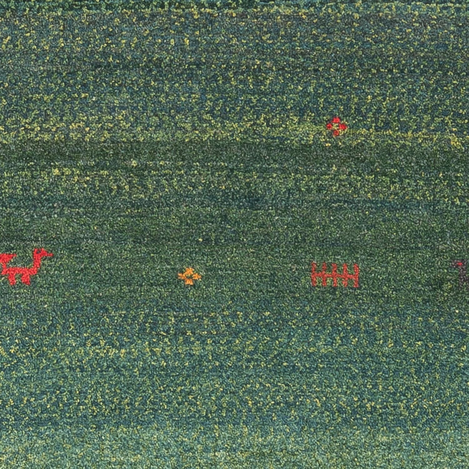 Tapis de couloir Tapis Gabbeh - Persan - 270 x 75 cm - vert foncé