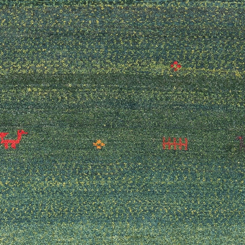 Tapis de couloir Tapis Gabbeh - Persan - 270 x 75 cm - vert foncé