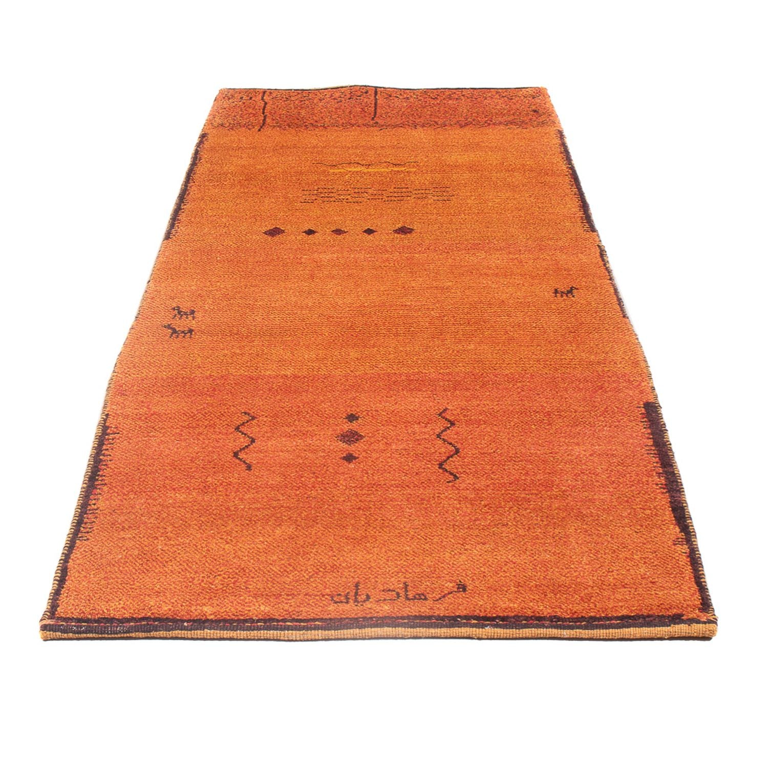 Tapis de couloir Tapis Gabbeh - Persan - 247 x 87 cm - terracotta