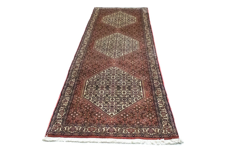 Tapis de couloir Tapis persan - Bidjar - 320 x 90 cm - rouge