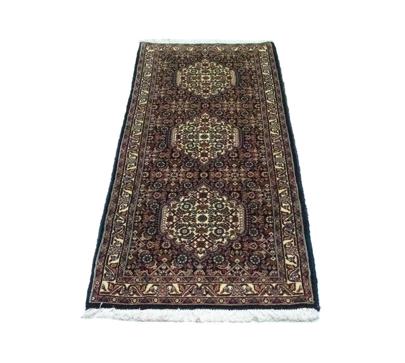 Tapis de couloir Tapis persan - Bidjar - 163 x 60 cm - bleu foncé