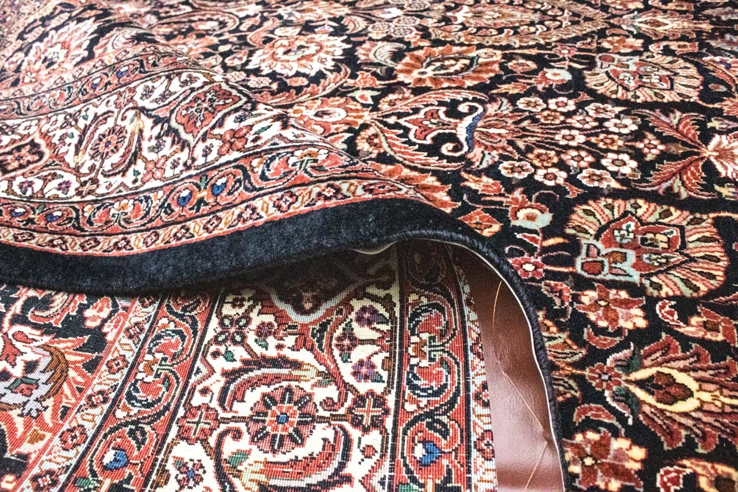 Tapis persan - Bidjar - 293 x 203 cm - bleu foncé