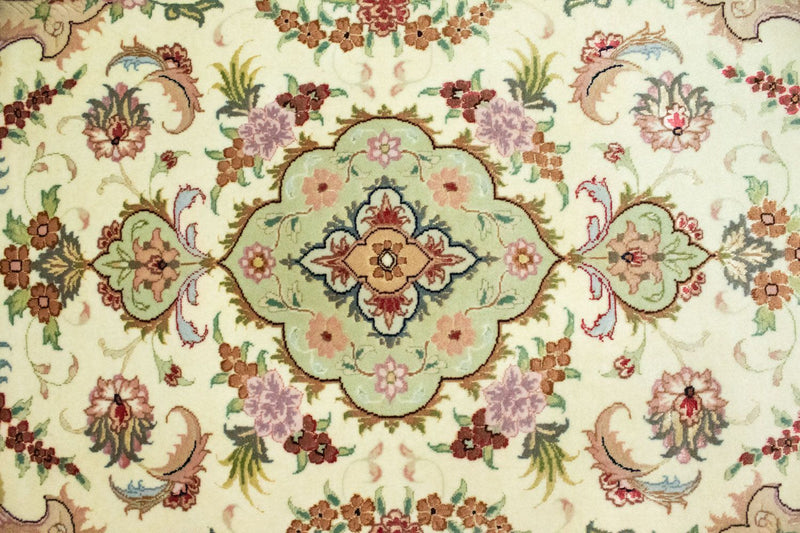 Tapis de couloir Tapis persan - Tabriz - 303 x 83 cm - beige