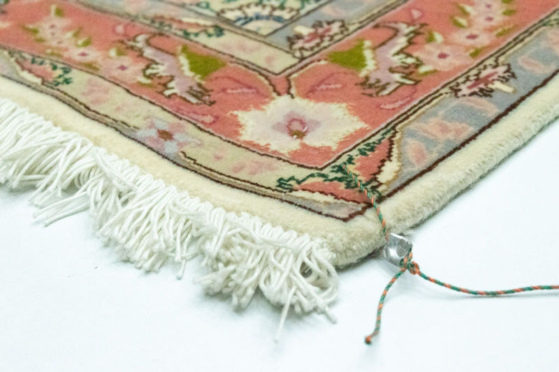 Tapis de couloir Tapis persan - Tabriz - Royal - 199 x 85 cm - beige