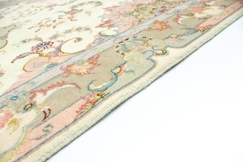 Tapis de couloir Tapis persan - Tabriz - 337 x 90 cm - beige