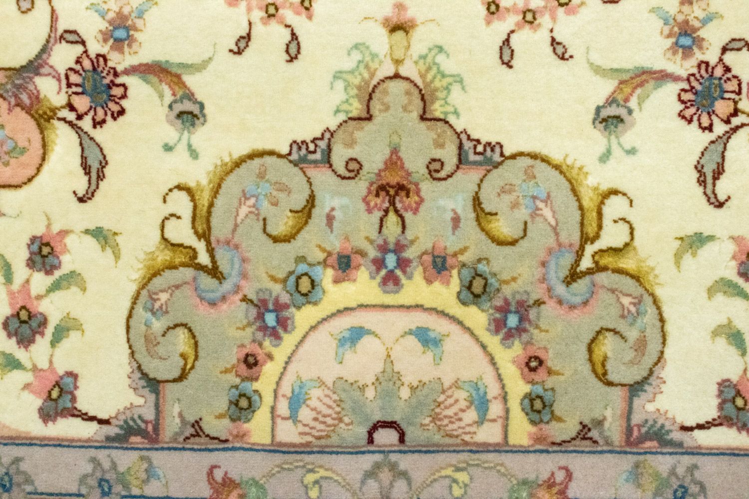 Tapis de couloir Tapis persan - Tabriz - 339 x 91 cm - beige