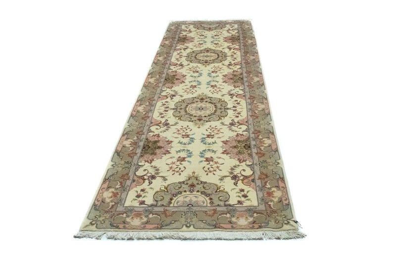 Tapis de couloir Tapis persan - Tabriz - 339 x 91 cm - beige