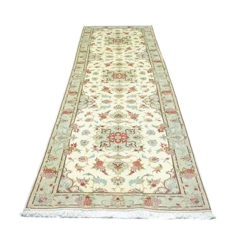 Tapis de couloir Tapis persan - Tabriz - Royal - 338 x 89 cm - beige