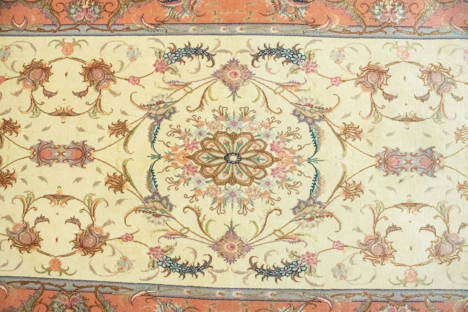 Tapis de couloir Tapis persan - Tabriz - 294 x 83 cm - beige