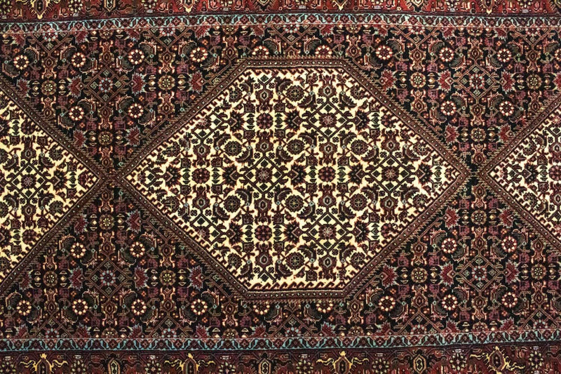 Tapis de couloir Tapis persan - Bidjar - 294 x 83 cm - bleu