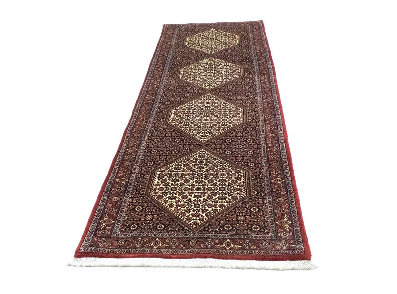 Tapis de couloir Tapis persan - Bidjar - 294 x 83 cm - bleu